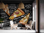 3D Restaurant Snack Bar Diner Fast Food Pizza Wall Mural Wallpaper 14