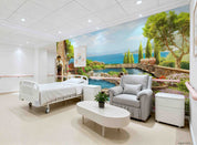 3D Aged Care Retirement Home Gerocomium Rest Home Sea Hot Spring Landscape Wall Mural Wallpaper 12