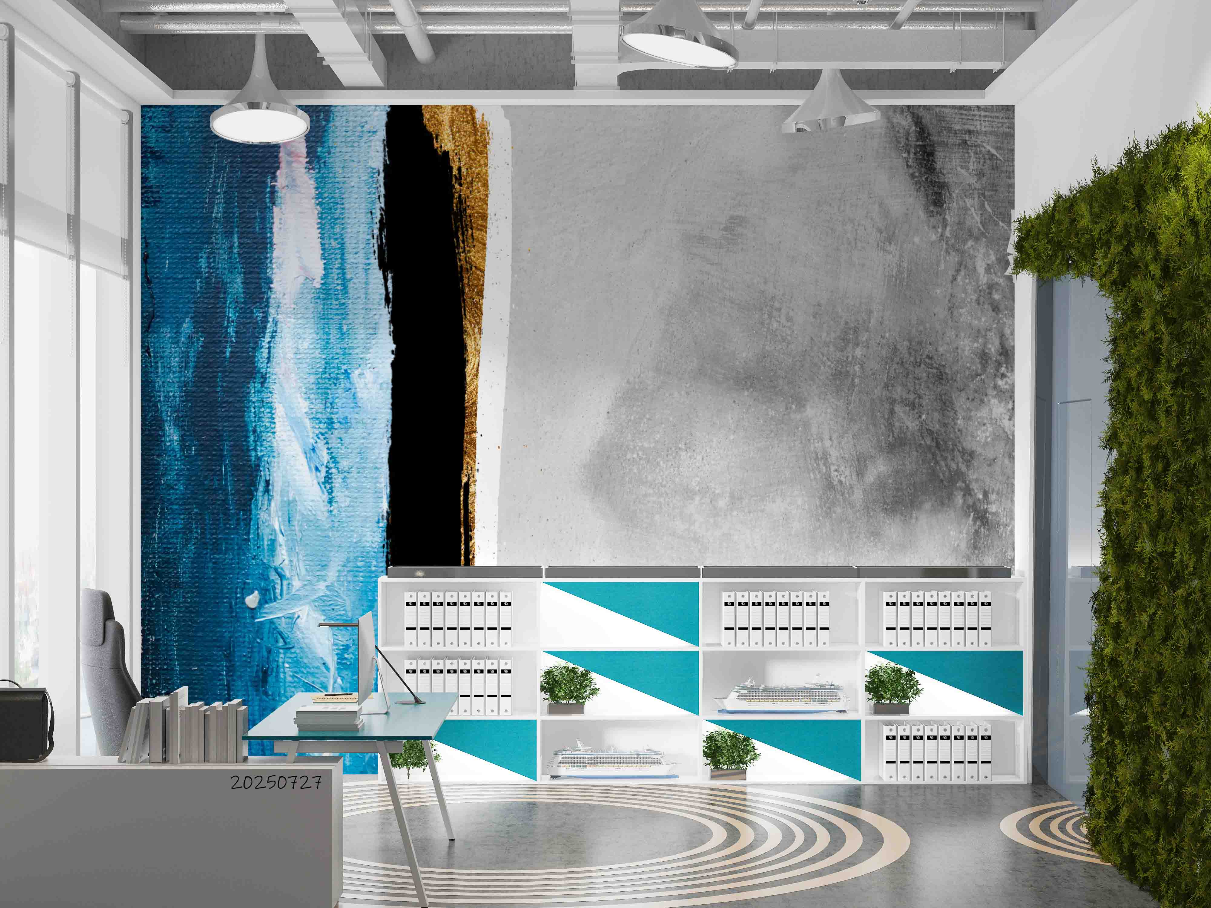 3D Office Business Commerce Modern Abstract Wall Mural Wallpaper 21