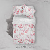 3D Animal Flamingo Feather Leaf Quilt Cover Set Bedding Set Duvet Cover Pillowcase 550