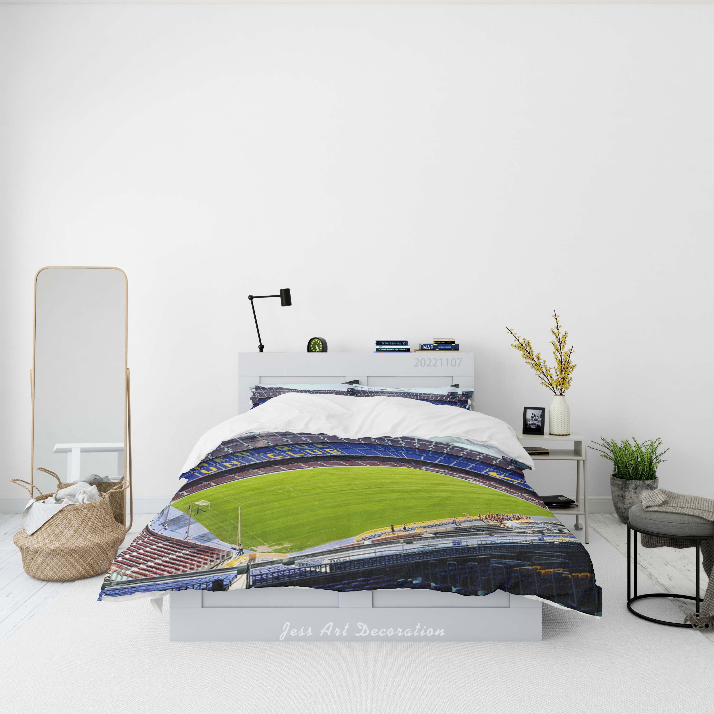 3D Football Club Barcelona Quilt Cover Set Bedding Set Duvet Cover Pillowcase 810