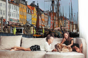 3D City Pier Colorful Buildings Wall Mural Wallpaper GD 3991- Jess Art Decoration