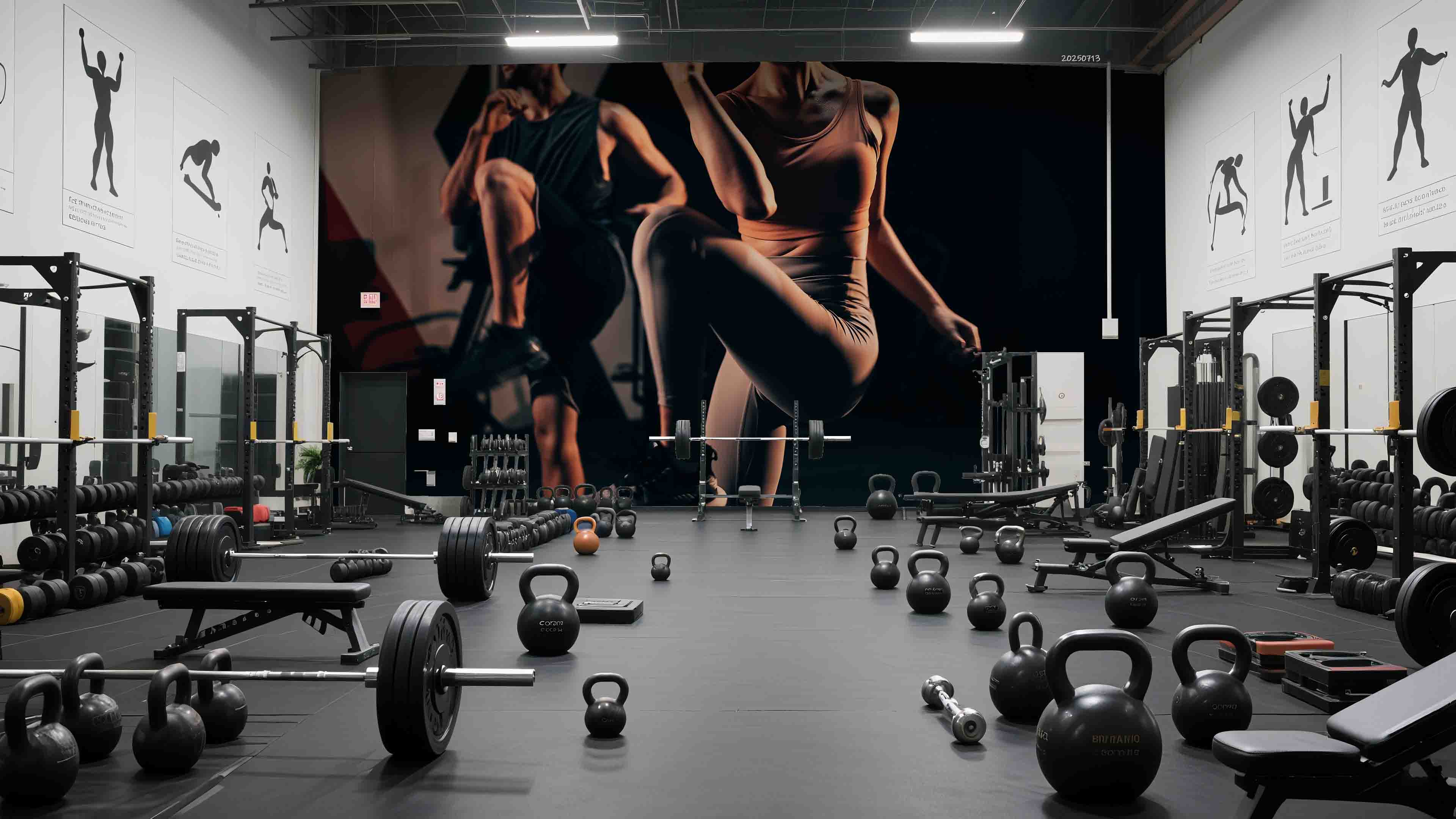 3D Gym Fitness Gymnasium Wall Mural Wallpaper 16