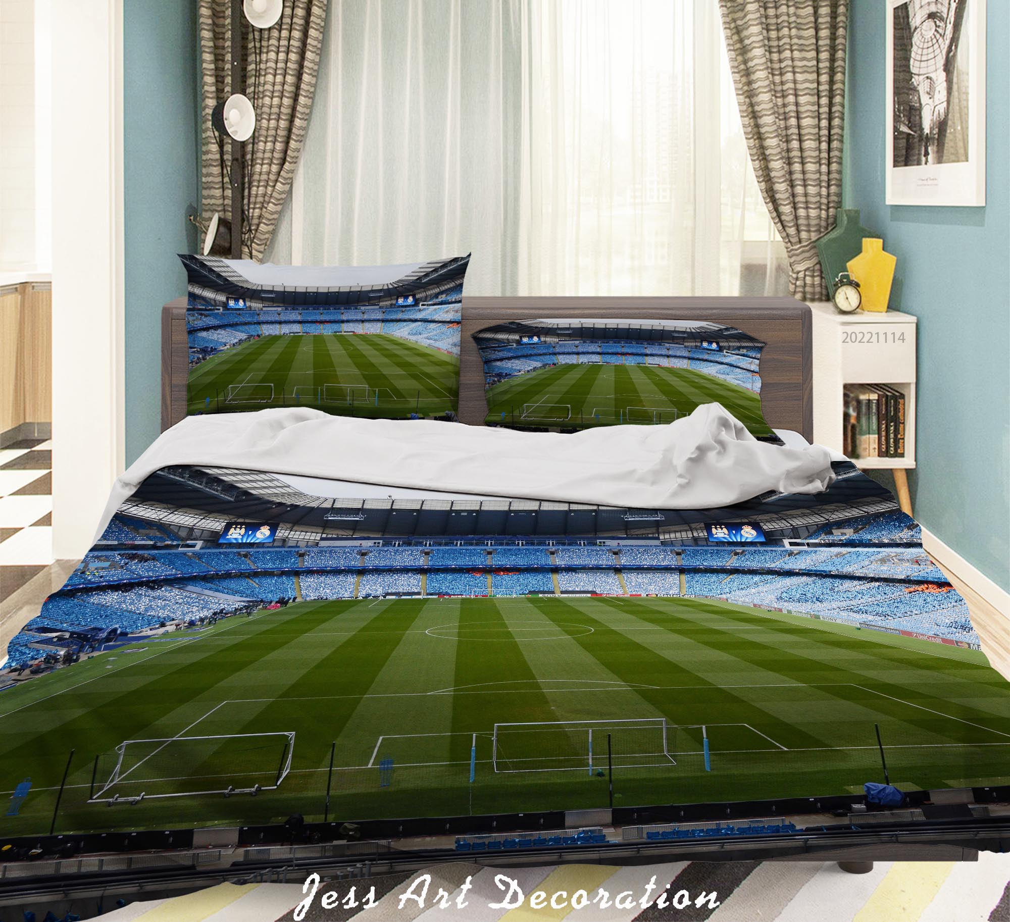 3D Manchester United Football Club  Spectator Seats Quilt Cover Set Bedding Set Duvet Cover Pillowcase 918