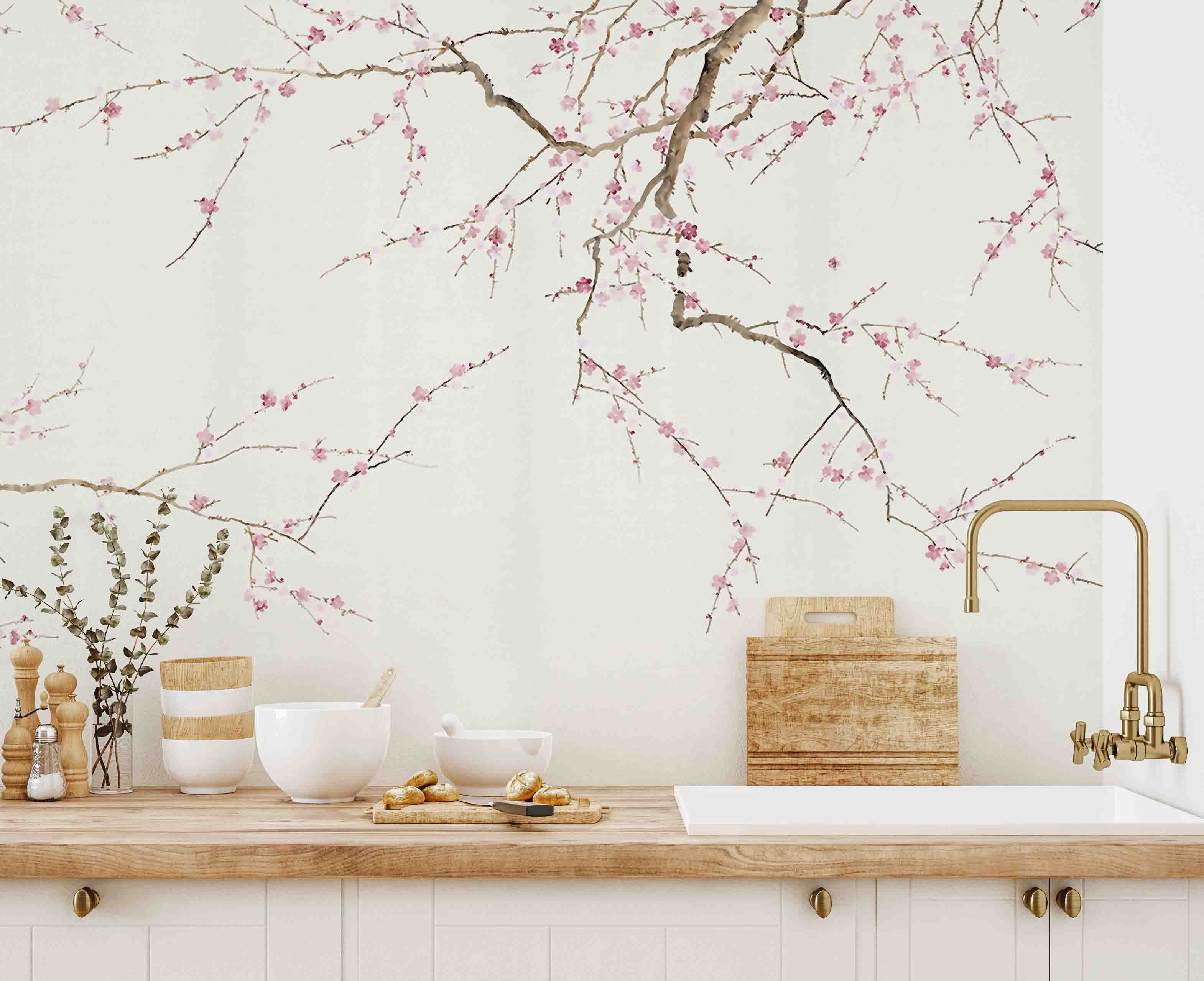 3D Plum Blossom Branch minimal plum blossom mural wall mural wallpaper for bedroom - view 8