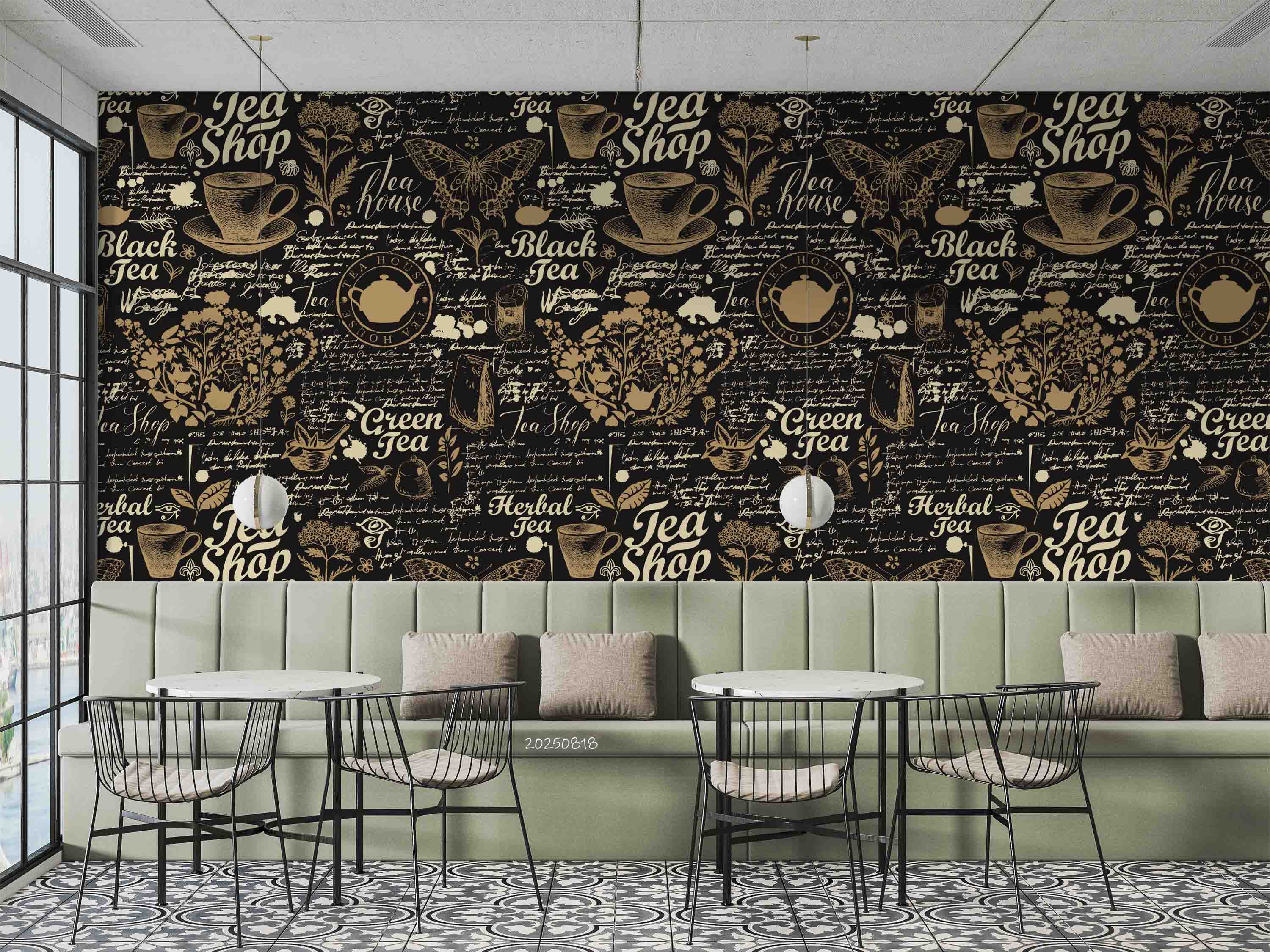 3D Restaurant Snack Bar Diner Fast Food Coffee Wall Mural Wallpaper 21