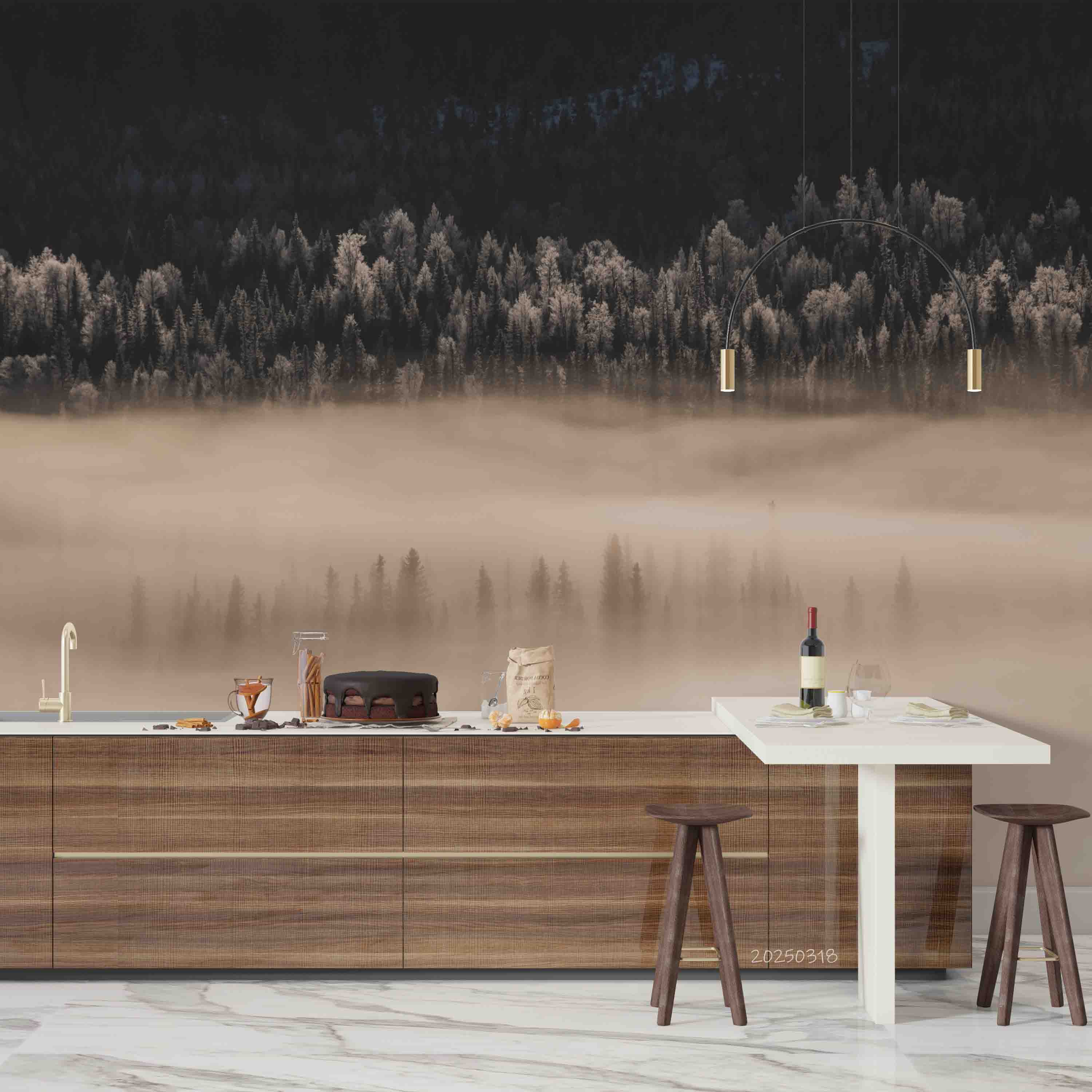 3D Brown Sky Forest Landscape Wallpaper Wall Mural Wall Decor Wall Art Wall Sticker Remoable Wallpaper 25