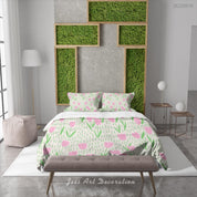 3D Floral Tulip Leaf Quilt Cover Set Bedding Set Duvet Cover Pillowcase 173