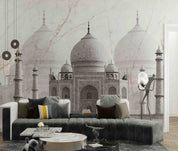 3D Taj Mahal India Agra Mausoleum Wall Mural Wallpaper GD 4786- Jess Art Decoration