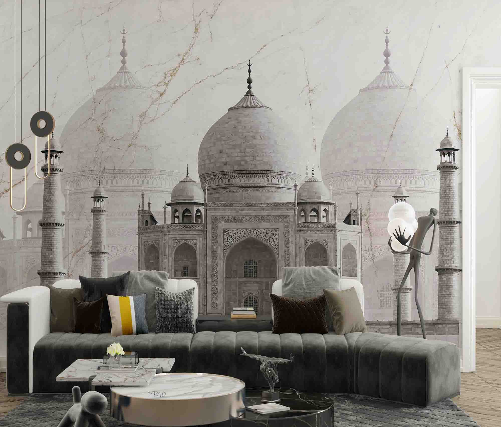 3D Taj Mahal India Agra Mausoleum Wall Mural Wallpaper GD 4786- Jess Art Decoration