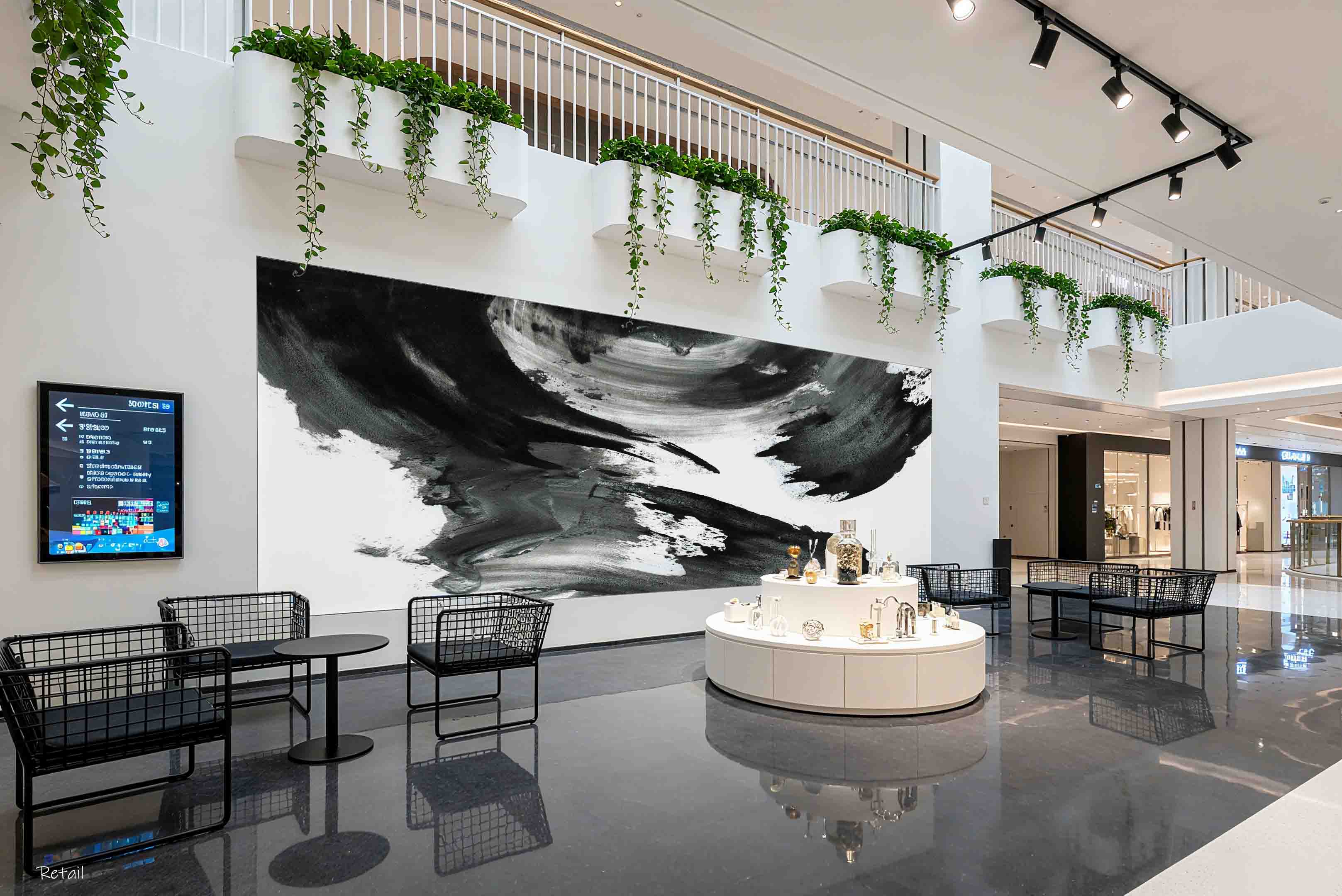 3D Retail Shop Store Market Trade Abstract Wall Mural Wallpaper 14