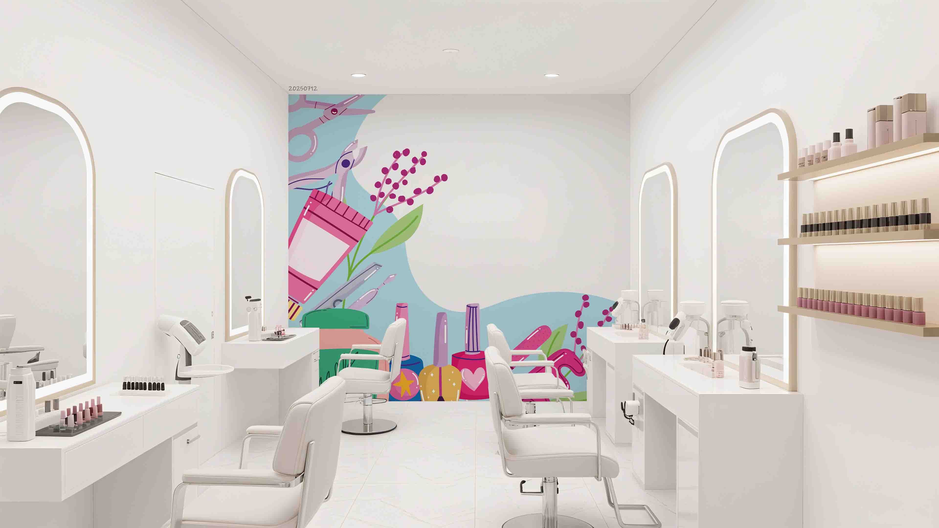 3D Salon Shop Beauty Salon Manicure Set Manicure Tools Wall Mural Wallpaper 11