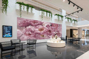 3D Retail Shop Store Market Trade Pink Floral Wall Mural Wallpaper 6