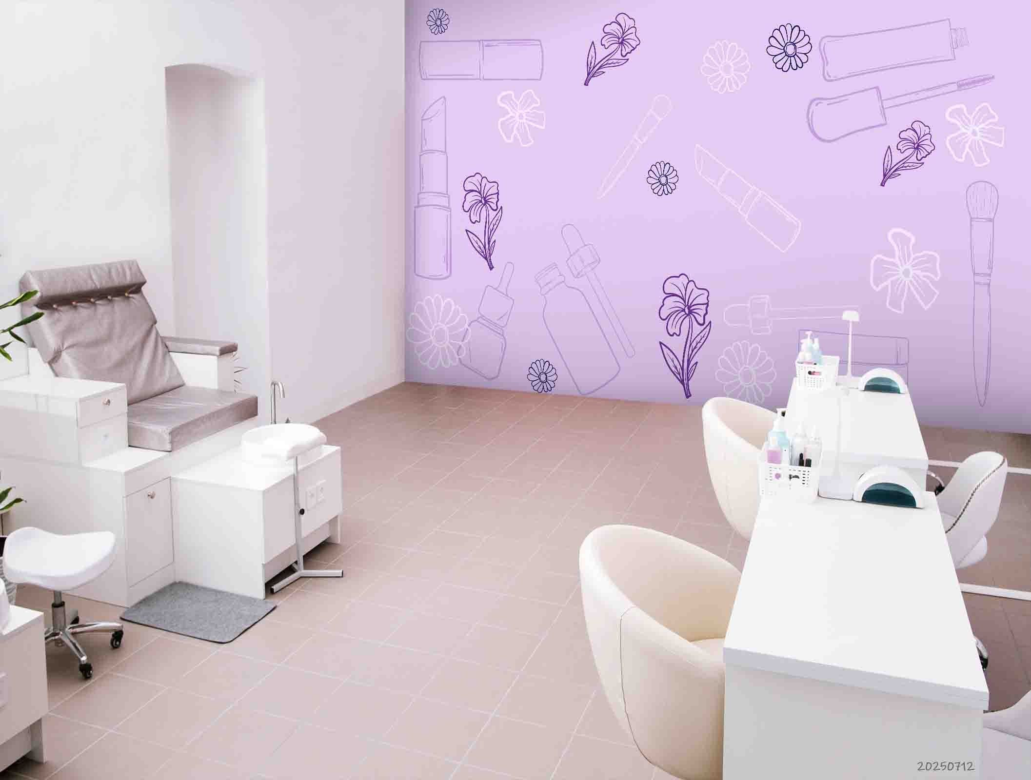 3D Salon Shop Beauty Salon Manicure Set Manicure Tools Wall Mural Wallpaper 67