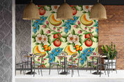 3D Floral Hami Melon Apple Leaf Wall Mural Wallpaper YXL 292
