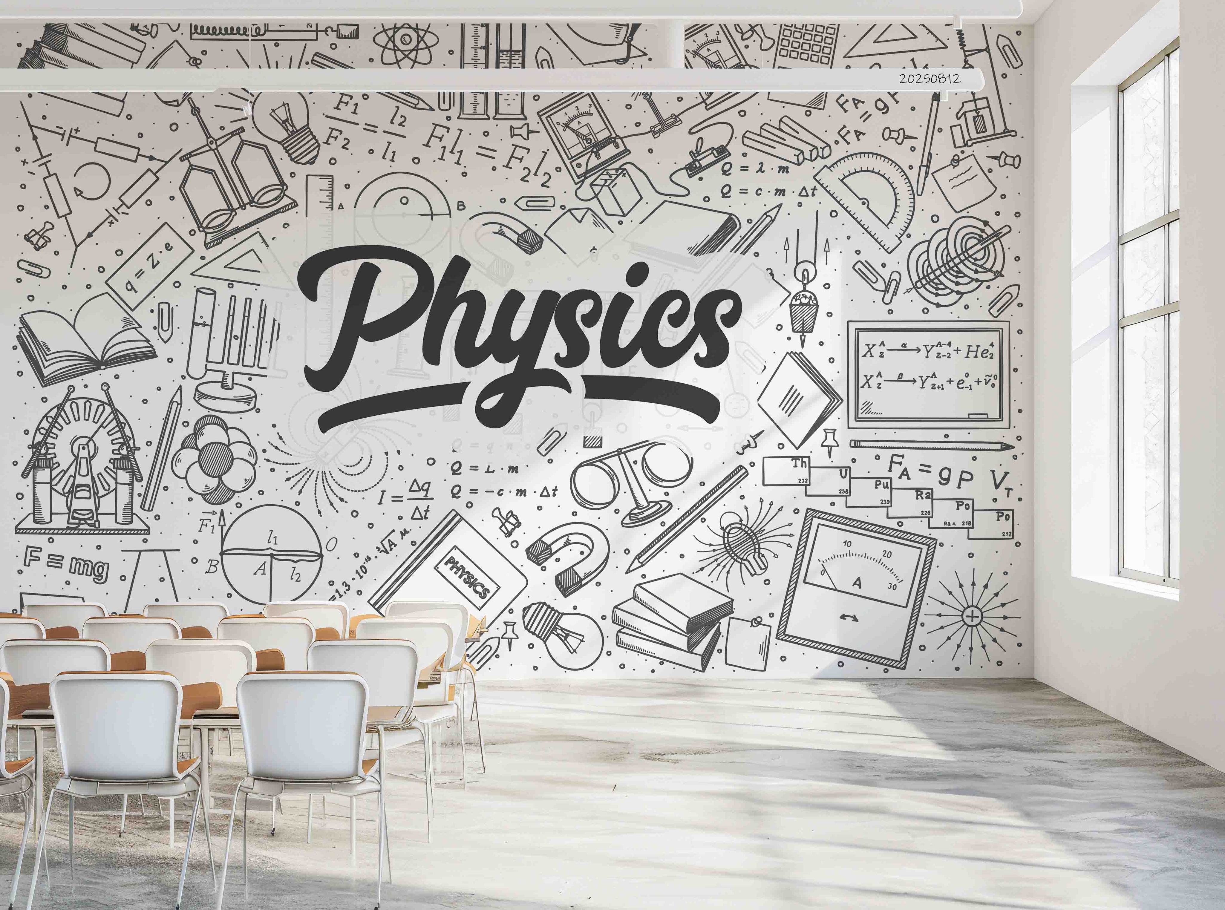 3D School STEM Science Lab Classroom Teaching Aid Physics Wall Mural Wallpaper 43
