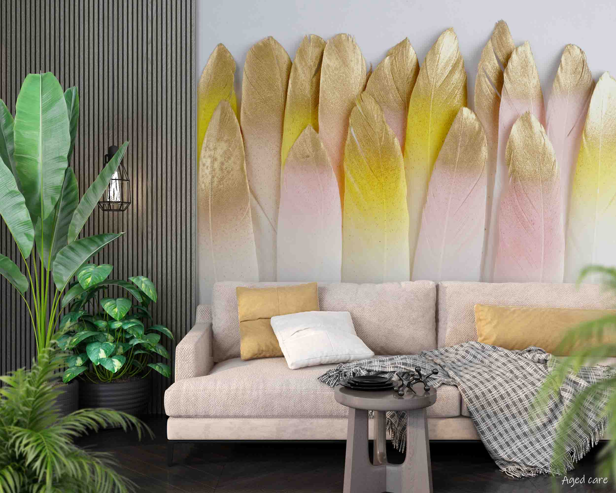 3D Aged Care Retirement Home Gerocomium Rest Home Feather Wall Mural Wallpaper 38