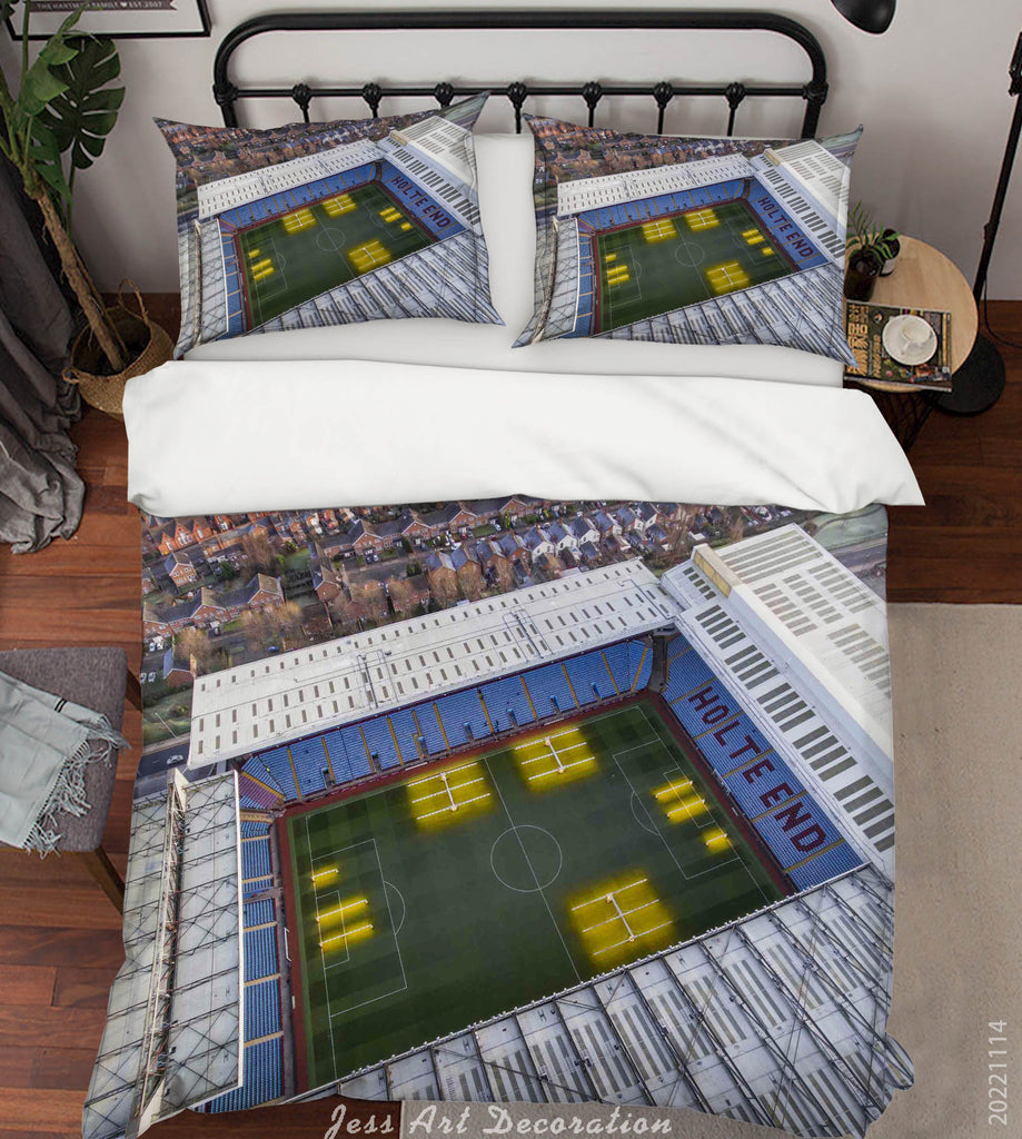 3D Aston Villa Football Field Quilt Cover Set Bedding Set Duvet Cover