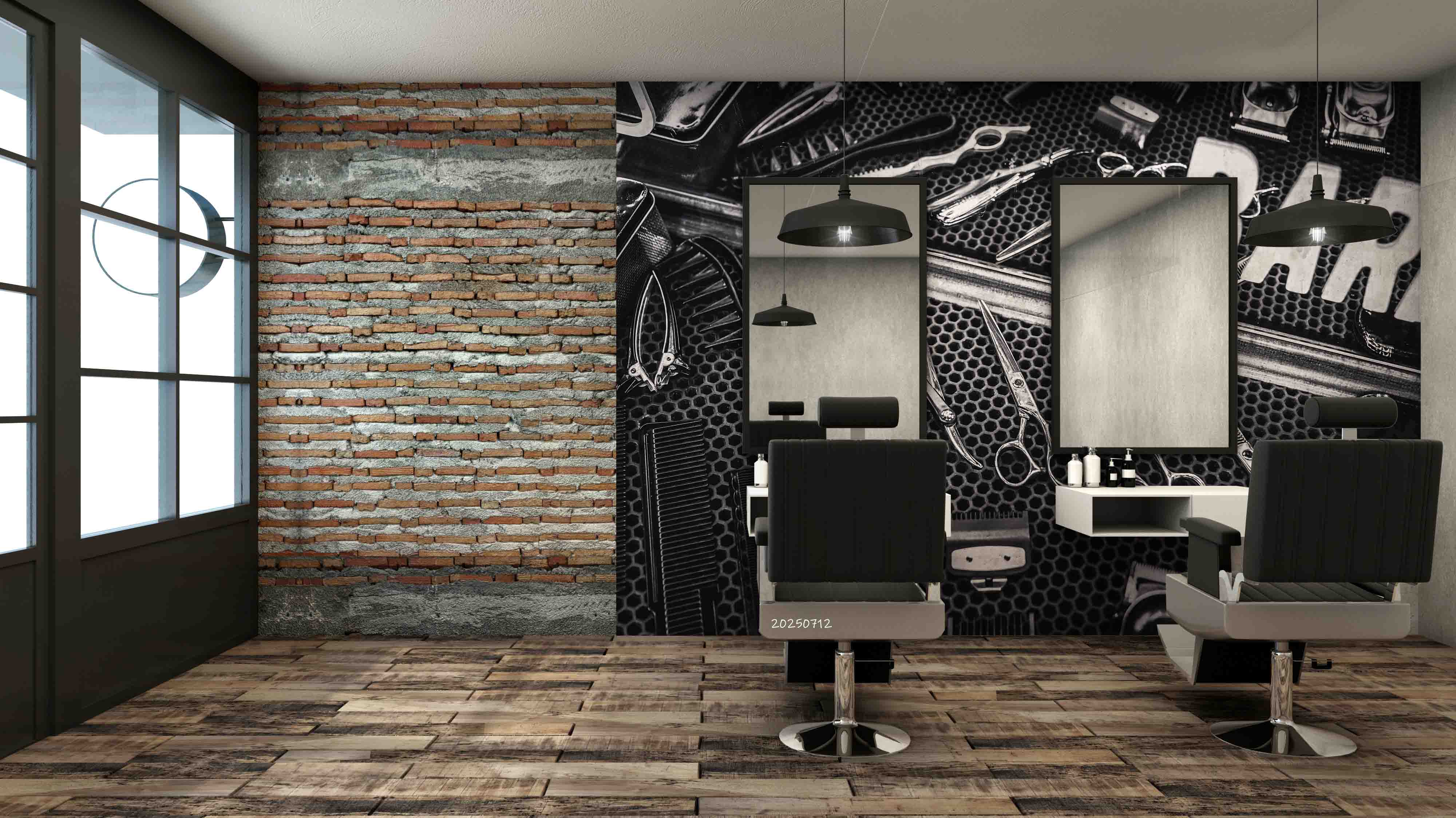 3D Salon Shop Beauty Salon Barber Shop Wall Mural Wallpaper 69