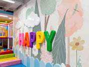3D Play Centre Amusement Park Funfair Carnie Cartoon Tree Floral Wall Mural Wallpaper 16