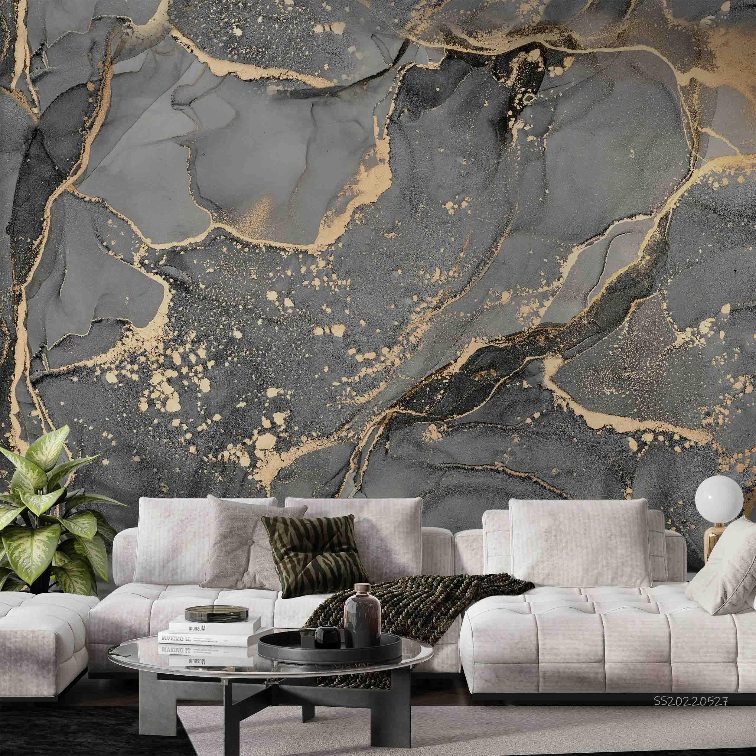 3D Marble Texture Natural Background Wall Mural Wallpaper GD 4140- Jess Art Decoration