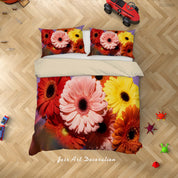 3D Floral Leaf Sunflower Quilt Cover Set Bedding Set Duvet Cover Pillowcase 307