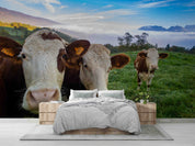 3D Blue Sky Cloud Grassland Animal Cow Wallpaper Wall Mural Wall Decor Wall Art Wall Sticker Remoable Wallpaper LQH