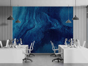 3D Office Business Commerce Blue Abstract Modern Wall Mural Wallpaper 48