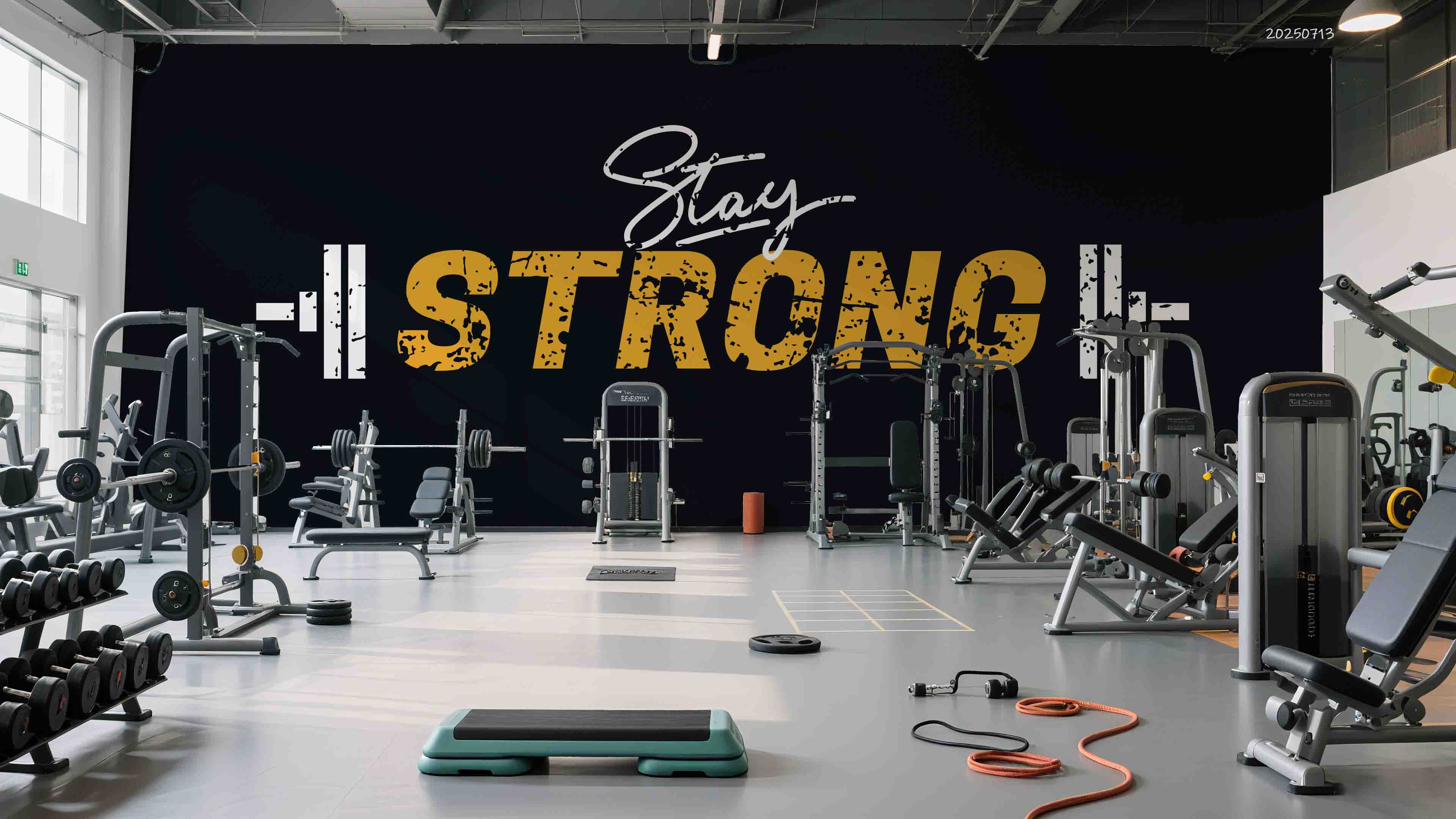 3D Gym Fitness Dumbbell Wall Mural Wallpaper 11