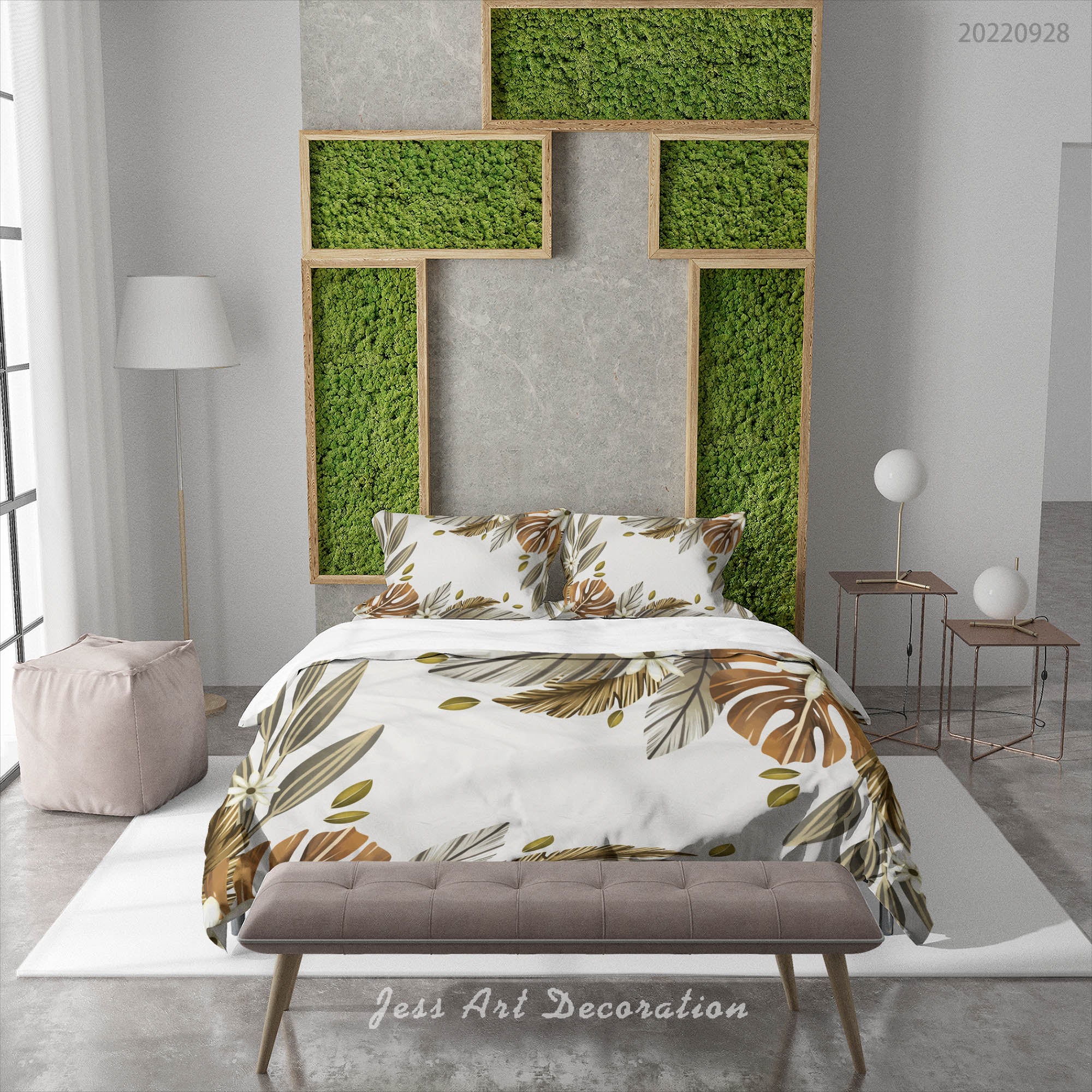 3D Leaf Fruit Quilt Cover Set Bedding Set Duvet Cover Pillowcase 352