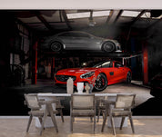 3D Garage Sports Car Wall Mural Wallpaper GD 3864- Jess Art Decoration
