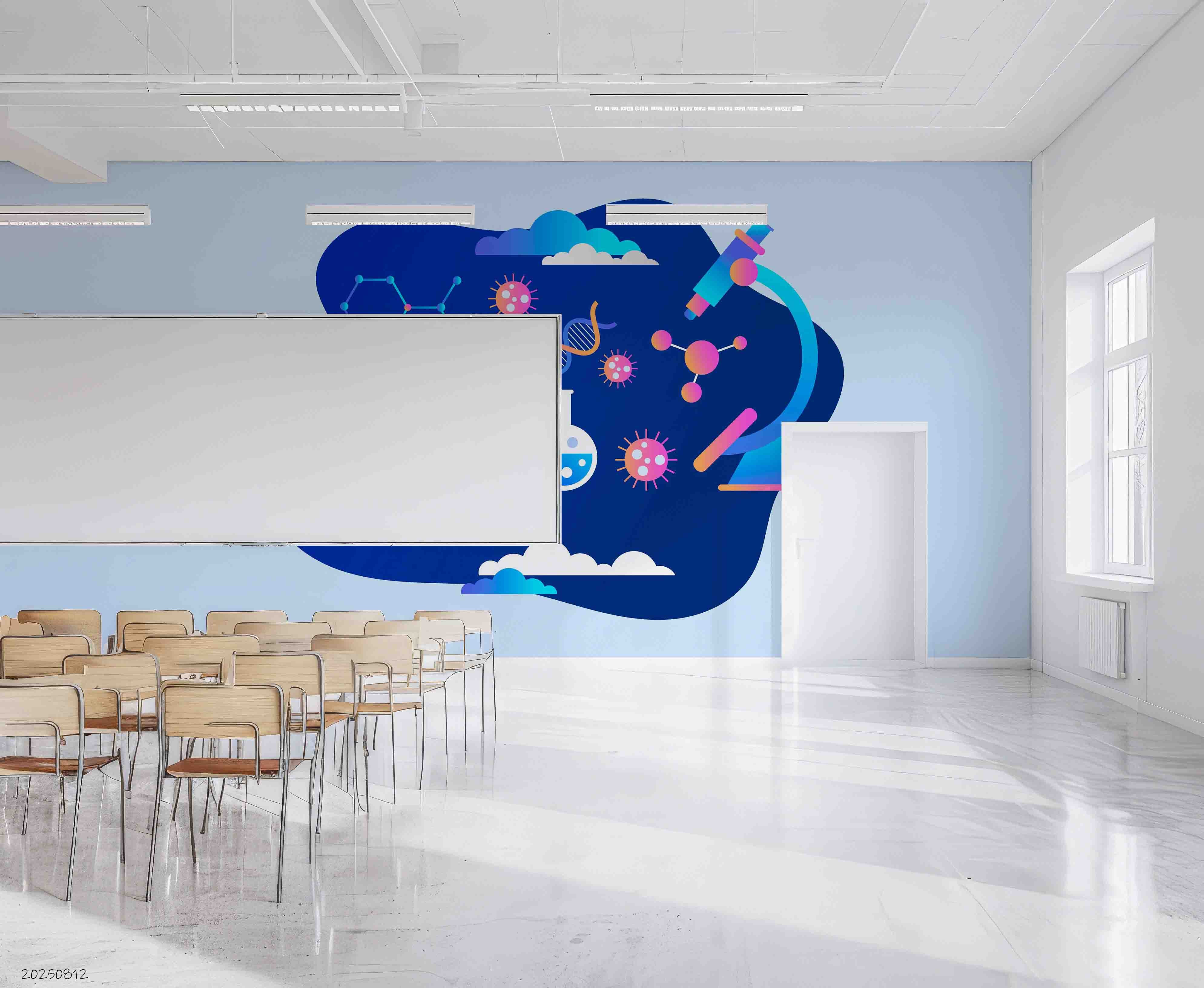 3D School STEM Science Lab Classroom Teaching Aid Chemistry Wall Mural Wallpaper 47