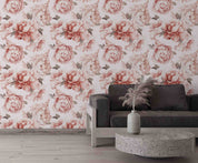 3D Watercolor Summer Peonies Background Wall Mural Wallpaper GD 4188- Jess Art Decoration