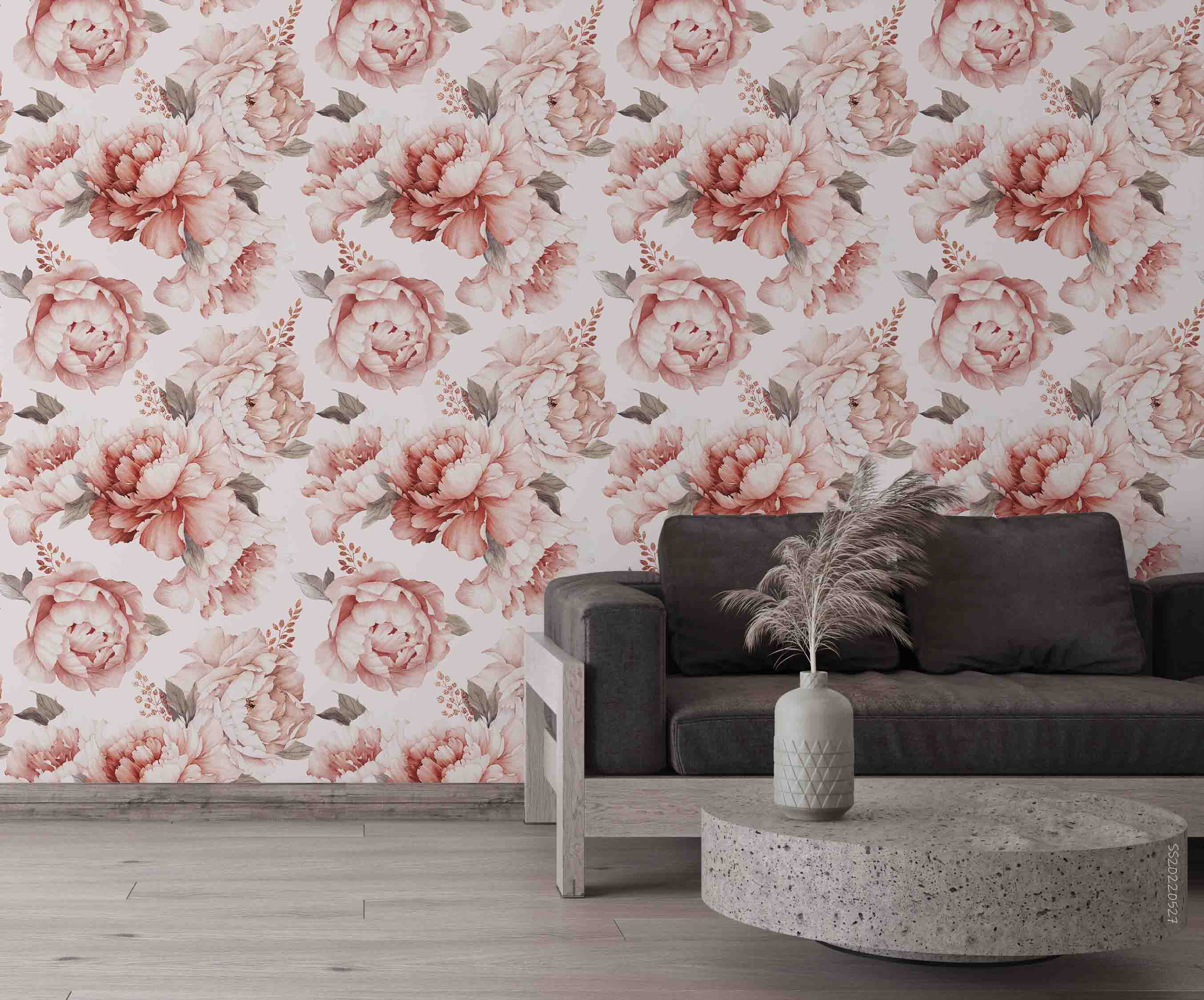 3D Watercolor Summer Peonies Background Wall Mural Wallpaper GD 4188- Jess Art Decoration