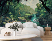 3D Tree Sea Stone Falls Ripple Wall Mural Wallpaper YXL 707