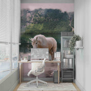 3D Magic Unicorn Nature Landscape Wall Mural Wallpaper GD 5329- Jess Art Decoration