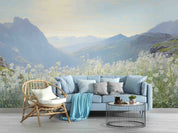 3D Sky Mountains Floral Nature Landscape Wallpaper Wall Mural Wall Decor Wall Art Wall Sticker Remoable Wallpaper LQH 27