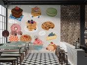 3D Colorful Dessert Collection Wall Mural Wallpaper GD 5257- Jess Art Decoration