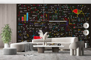 3D Mathematics Function Blackboard Background Wall Mural Wallpaper GD 3731- Jess Art Decoration