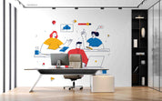 3D Office Business Commerce Brainshtorm Working Wall Mural Wallpaper 31