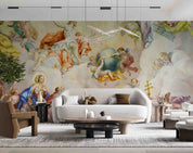 3D Saints Angels Fresco St Charles Church Wall Mural Wallpaper GD 5039- Jess Art Decoration