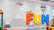 3D Play Centre Amusement Park Funfair Carnie Cartoon Mountains Wall Mural Wallpaper 20