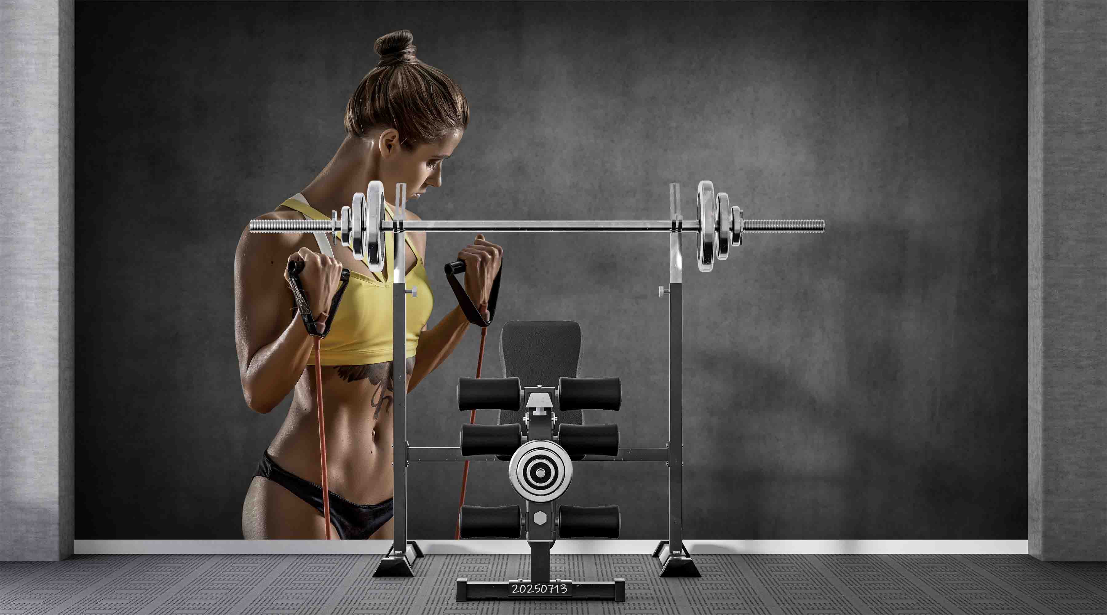 3D Gym Fitness Gymnasium Dumbbell Wall Mural Wallpaper 26