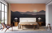 3D Sunset Sky Mountain Range Natural Scenery Wallpaper Wall Mural Wall Decor Wall Art Wall Sticker Remoable Wallpaper 38