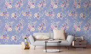 3D Floral Peony Blue Wall Mural Wallpaper YXL 2258