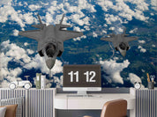 3D F-35 Lightning II Aircraft High Altitude Flying Wall Mural Wallpaper GD 5476- Jess Art Decoration