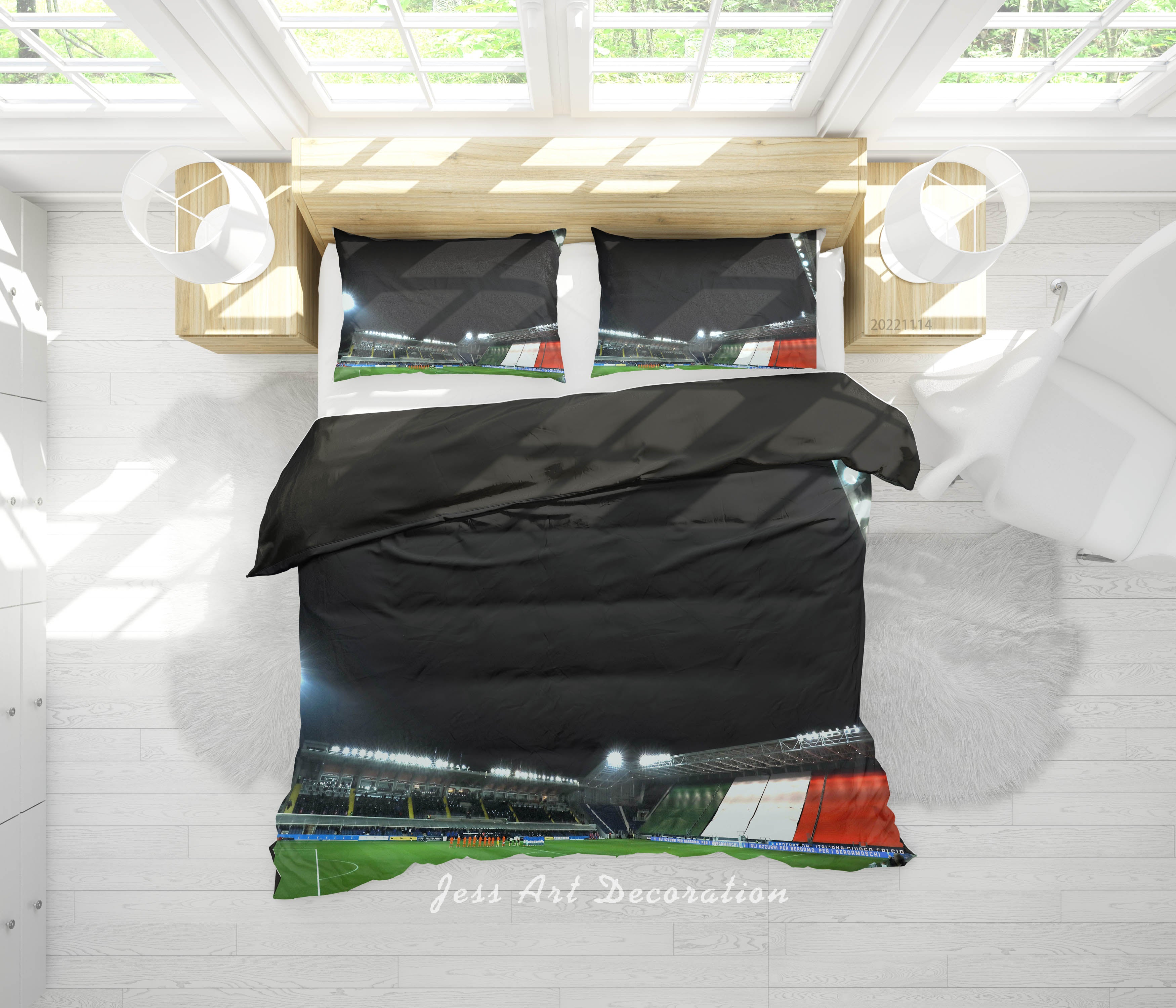 3D Atalanta Bergamasca Calcio Lamplight Quilt Cover Set Bedding Set Duvet Cover Pillowcase 871