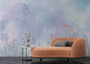 3D Floral Leaf Bluesky Wall Mural Wallpaper YXL 3182