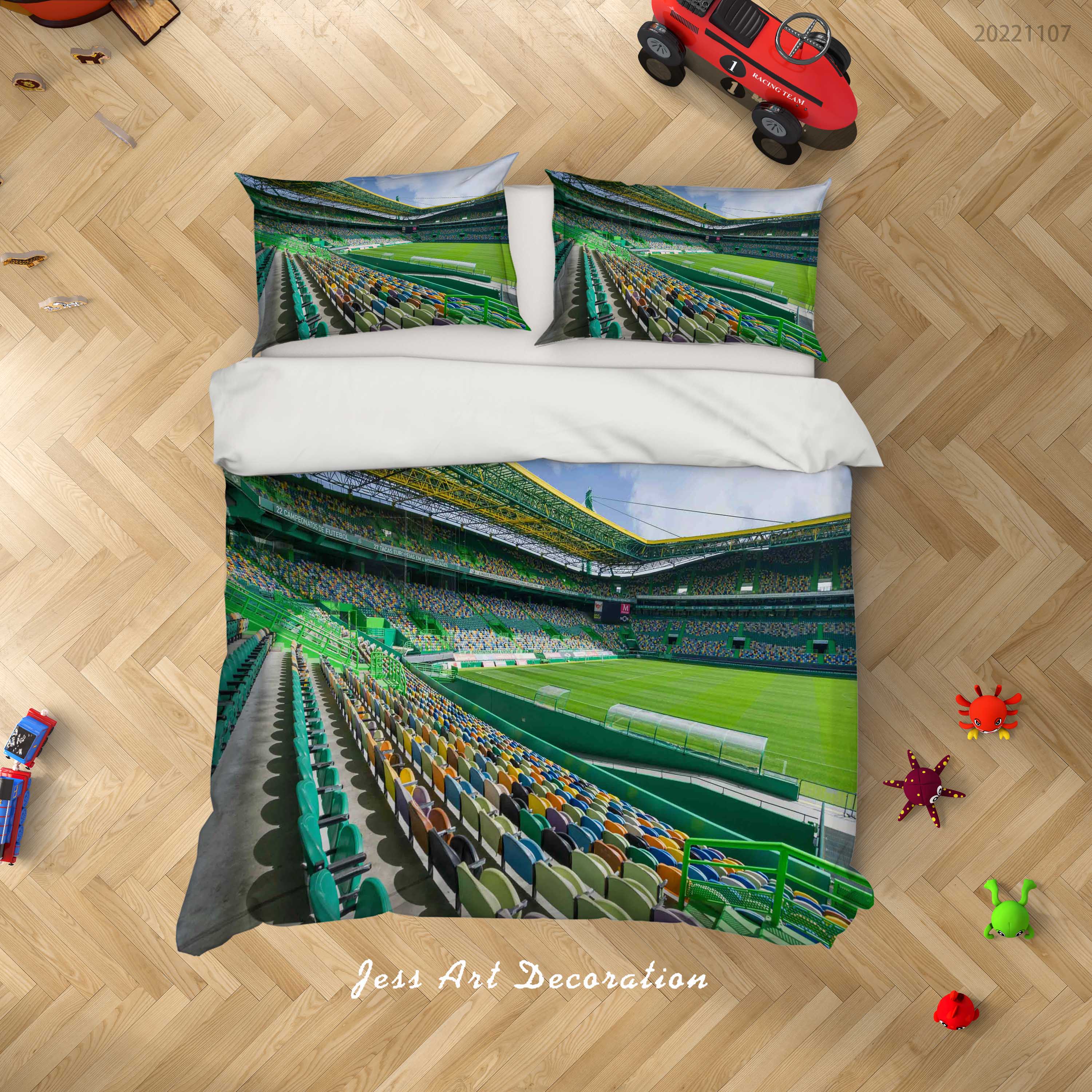 3D Sporting Lisbon Football Field Spectator Seats Quilt Cover Set Bedding Set Duvet Cover Pillowcase 805