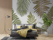 3D Modern Green Plant Leaf Vein Fern Nature Art Background Wall Mural Wallpaper GD 5579- Jess Art Decoration